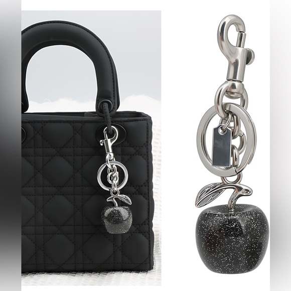 Black Apple Bag Charm NWT 🍎🍎🍎 - Picture 3 of 7
